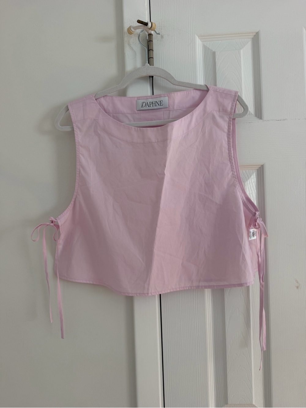 Daphne Paige DeSorbo Sleep Pajama Nightcap Tank Top Crisp Pink Large Lounge Crop - Picture 3 of 8